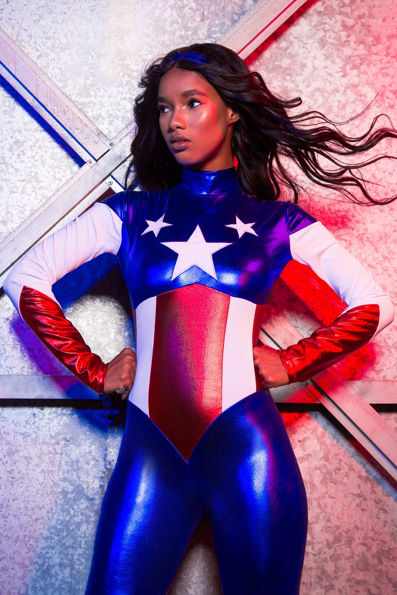 Star Spangled Hero 2 Piece Costume Set - Blue