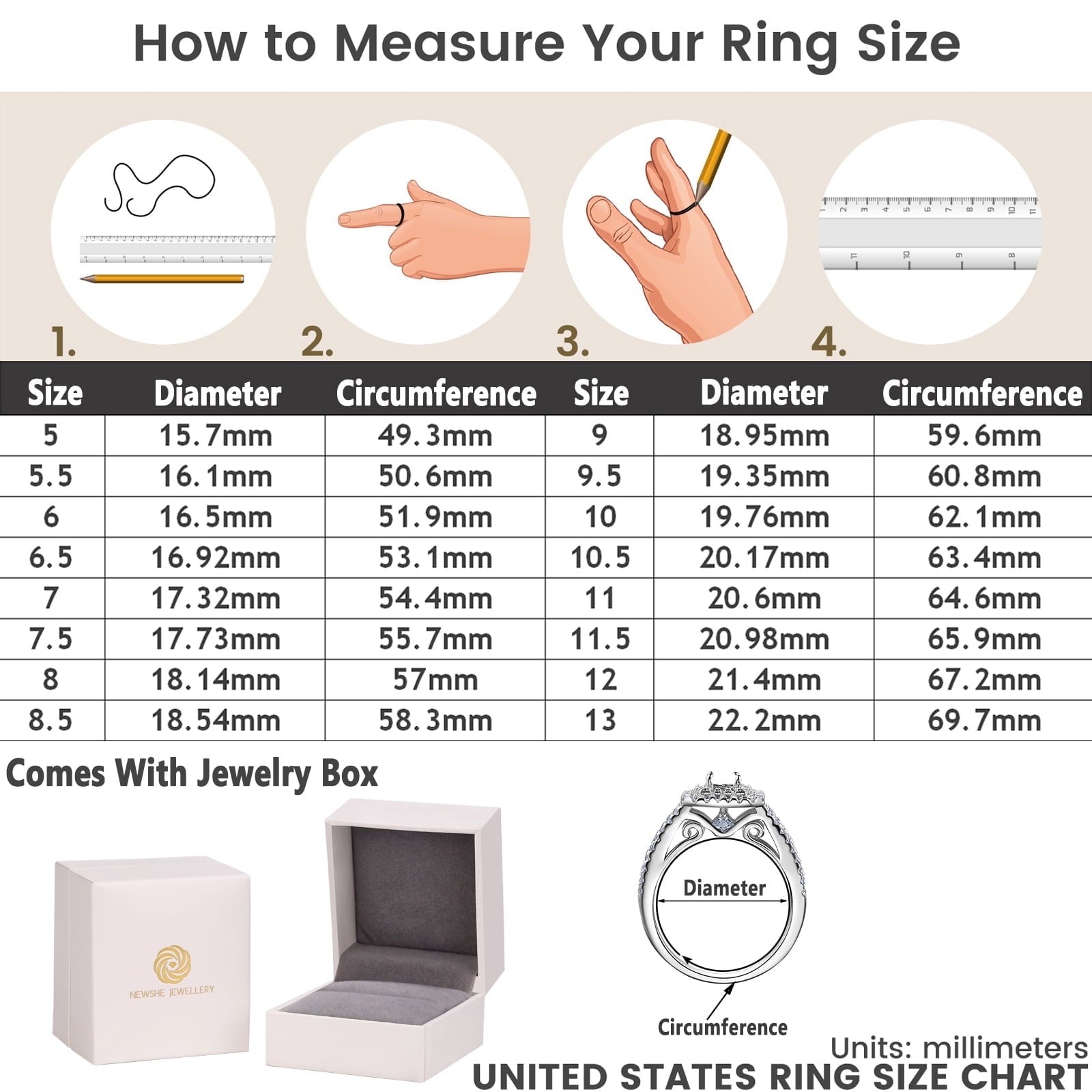 1.7ct Princess Pear White AAAAA Cz 925 Sterling Engagement Wedding Ring Set Size 6