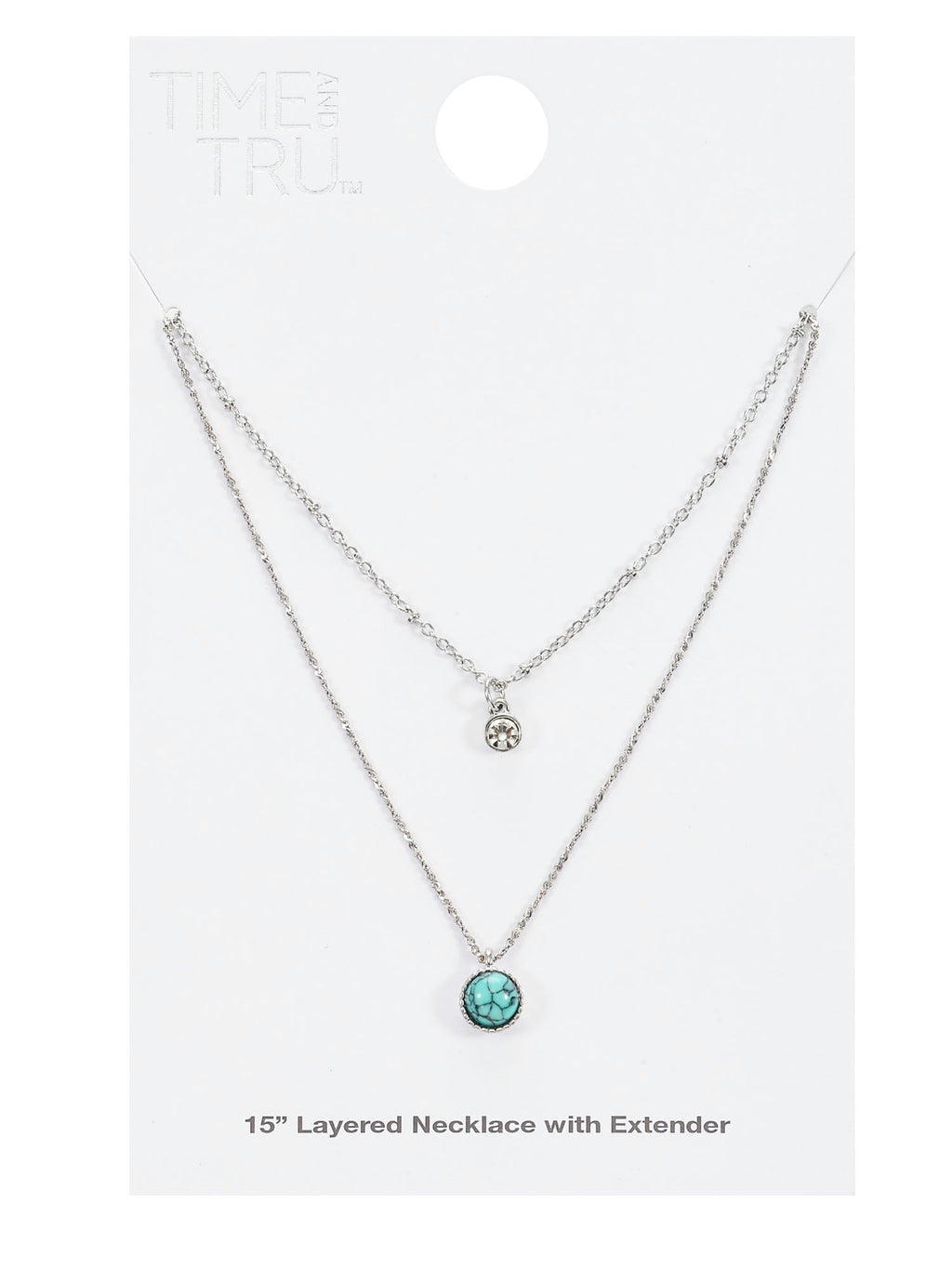 Women's Silvertone Layered Necklace, 1 Piece