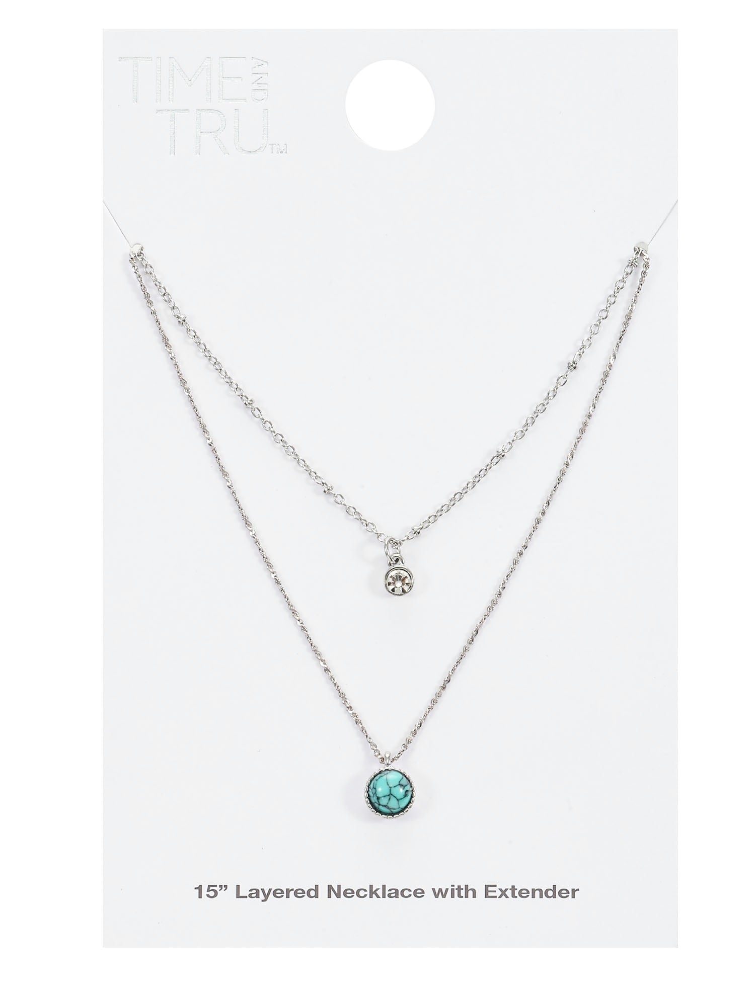 Women's Silvertone Layered Necklace, 1 Piece
