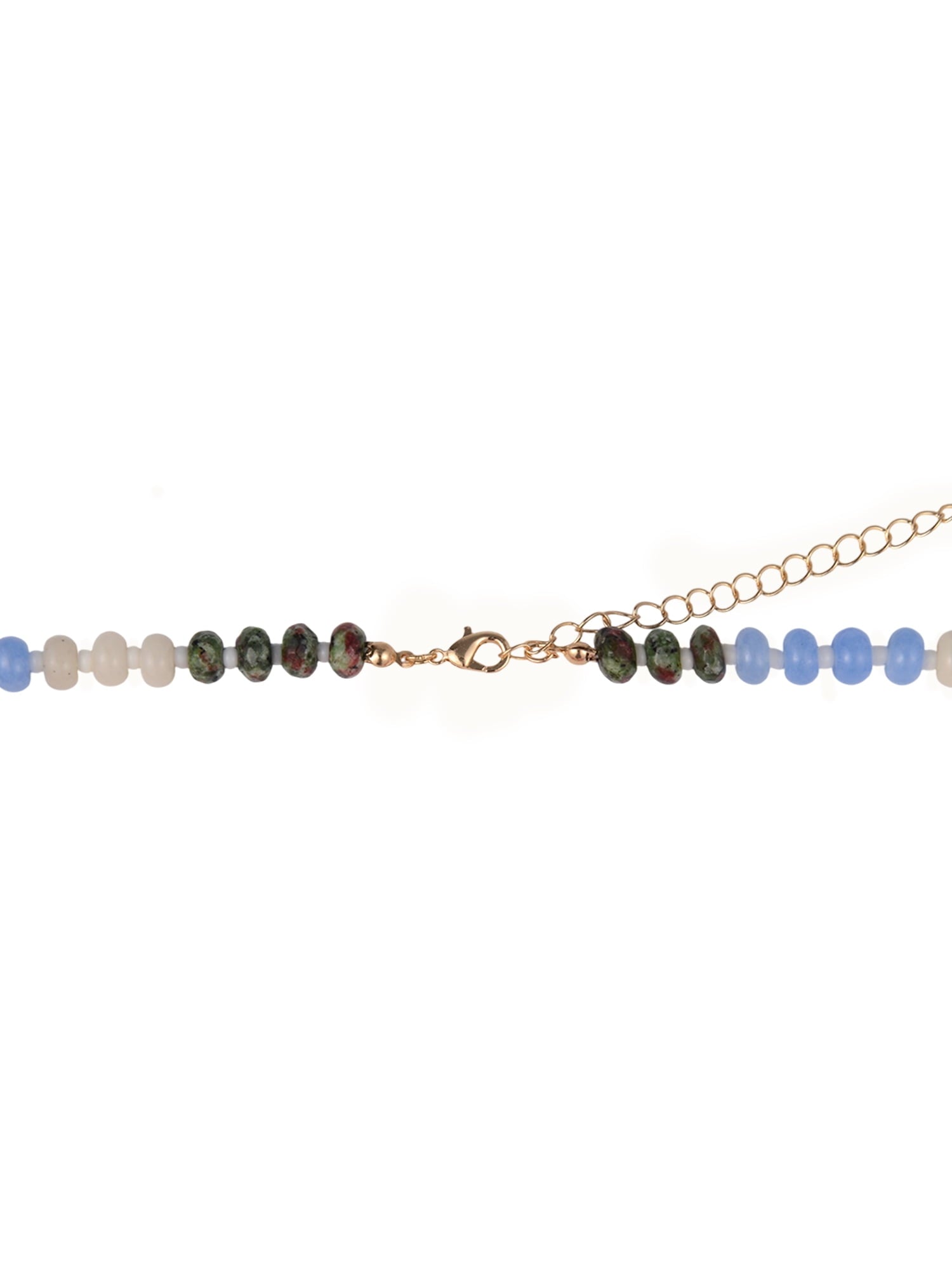 Goldtone Multicolored Bead Initial "A" Necklace