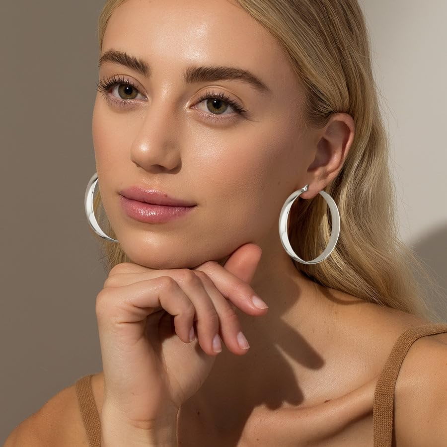 4 Pairs Hoop Earrings for Women CZ Small Huggie Cartilage Post Hypoallergenic Earrings Set for Multiple Piercing Valentines Day Jewelry Gifts Her Teen Mom Wife Lady Adults Ideas