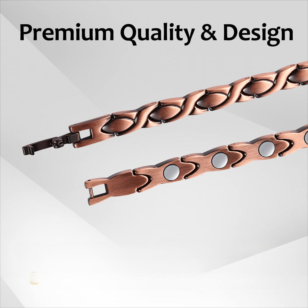99.99% Solid Copper Magnetic Bracelets for Women