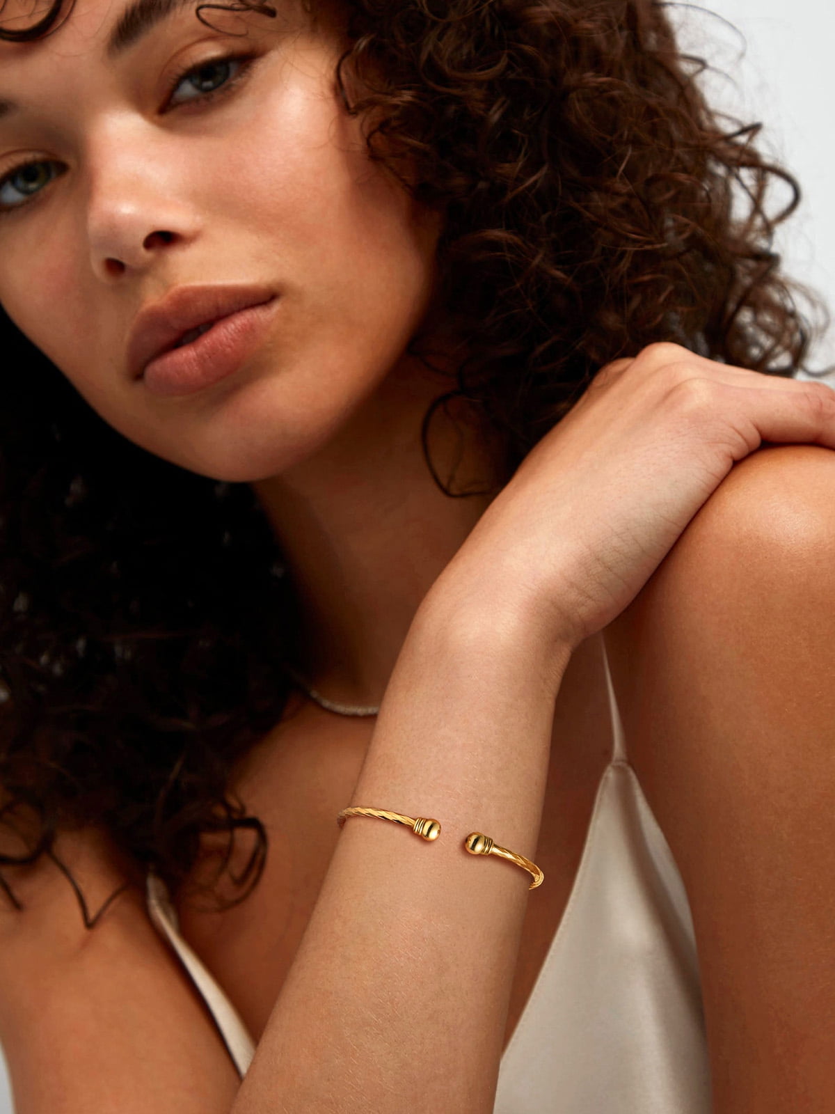 Twisted Bracelet for Women Open Bracelet Jewelry Solid Cuff Bangle