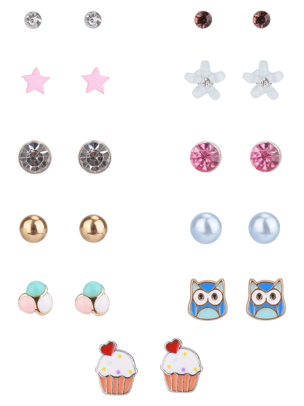 Teen Female Multi Plate 21-Pair Earring Set