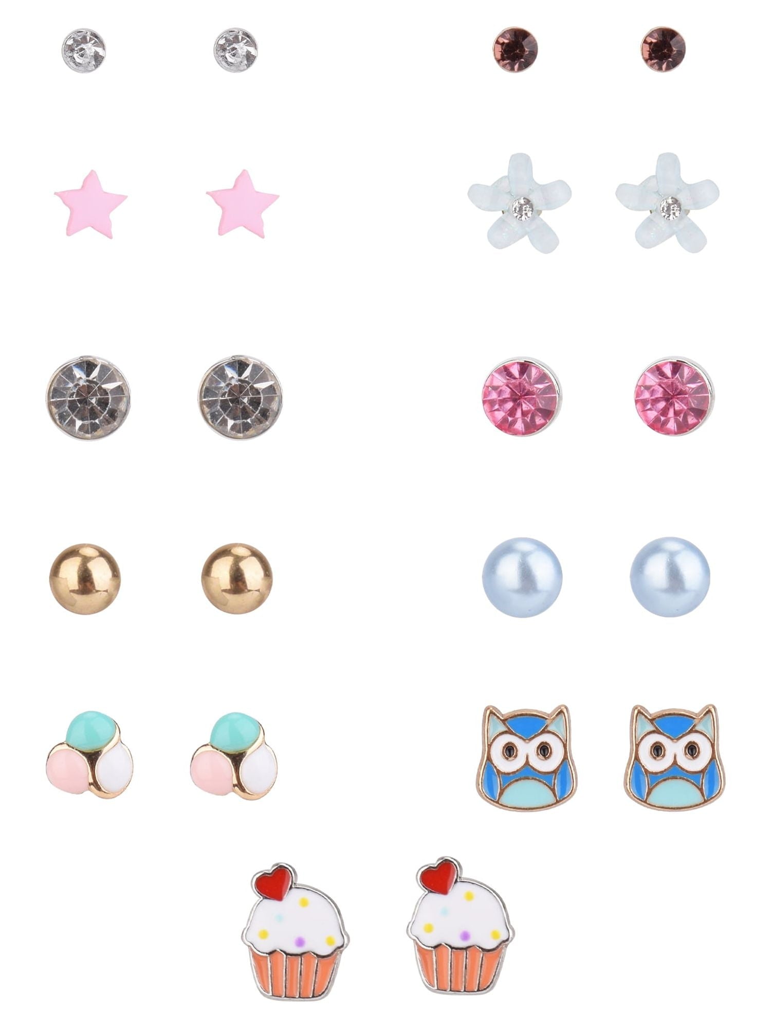 Teen Female Multi Plate 21-Pair Earring Set
