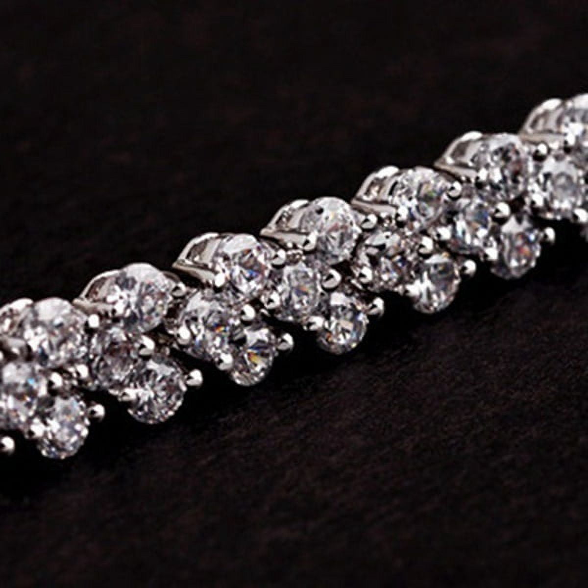 Crystal Diamond Bracelet in Sterling