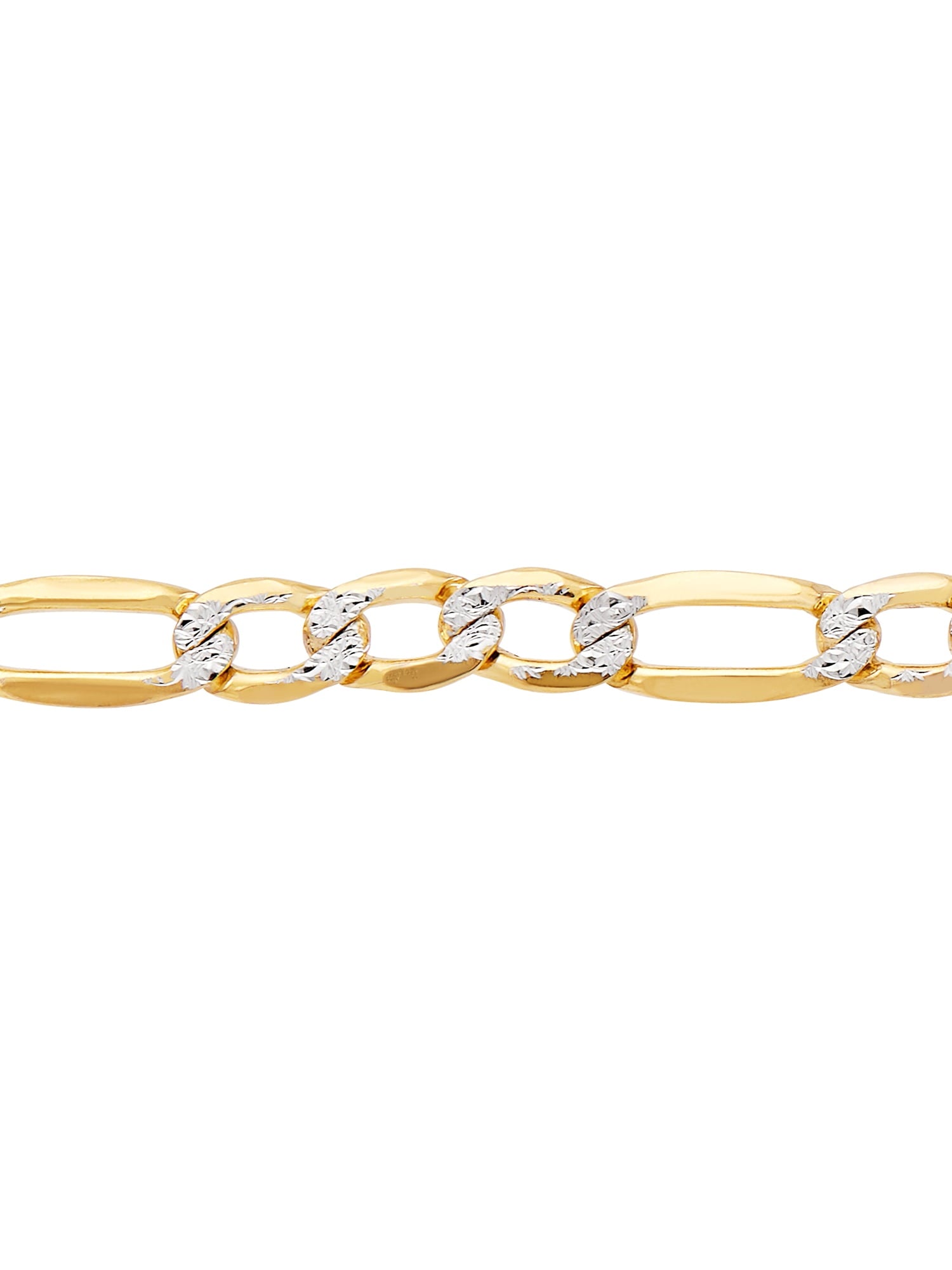 Fine Jewelry Sterling 1/20 10K Yellow 3.40MM Hollow Figaro Necklace, 20"