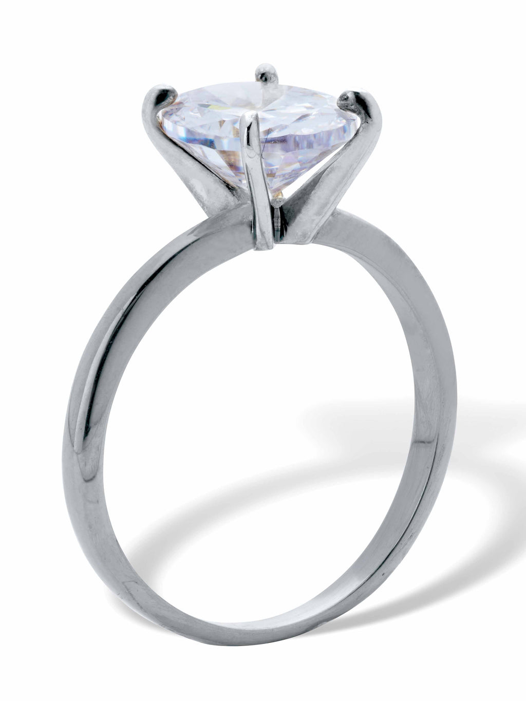Round Cubic Zirconia Engagement Ring 2.00ct t.w, 18K -Plated