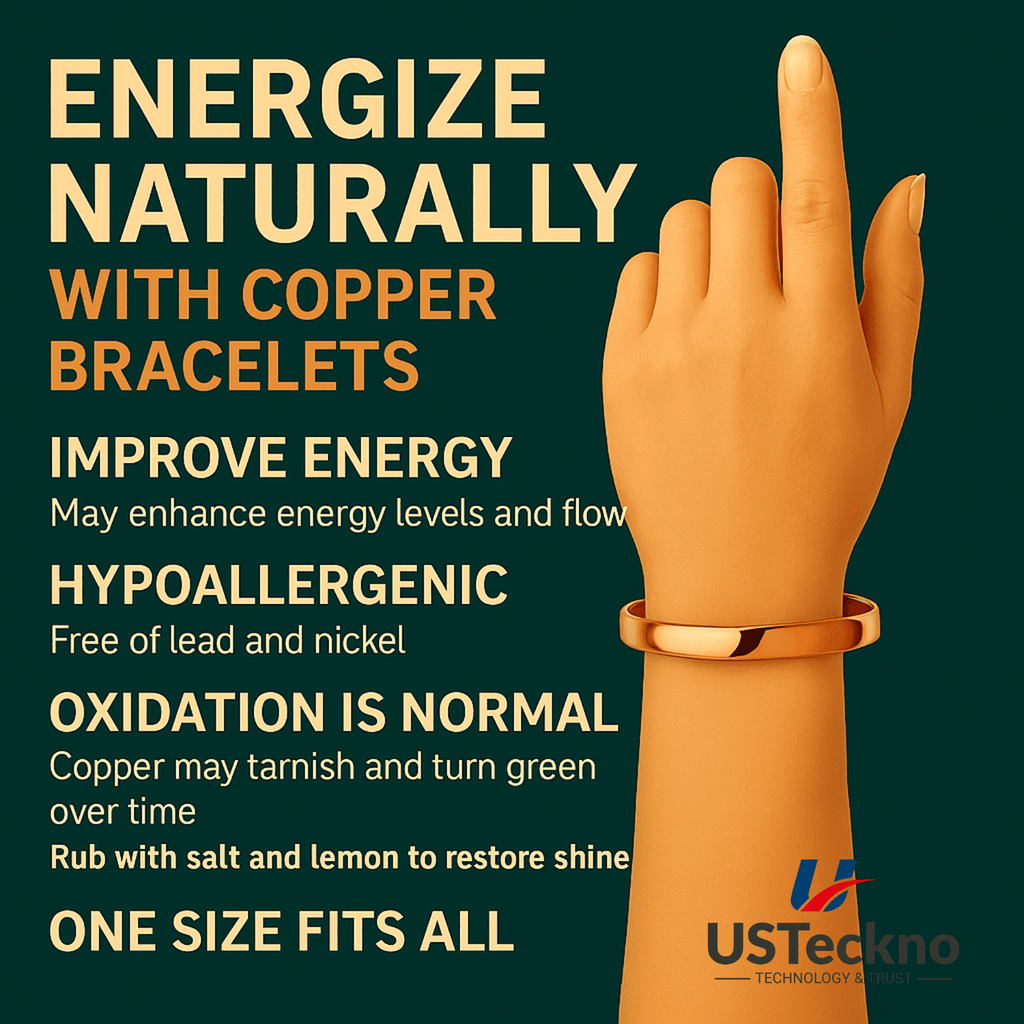 Hand Forged Unisex 100% Copper Bracelet. Made with Solid High Gauge Copper and Health benefits. Enhance your well-being in style!