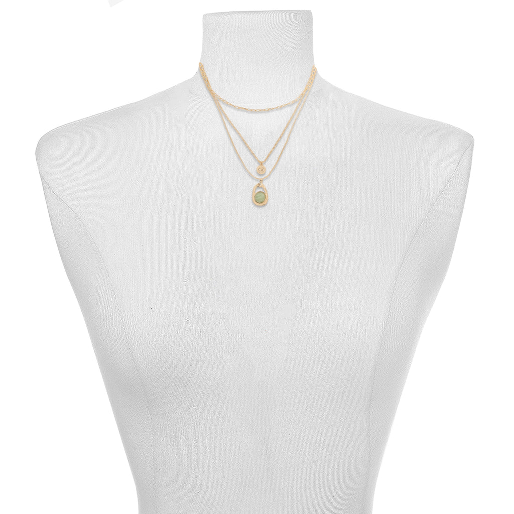 Women’s -Tone Multi-Layer Pendant Necklace