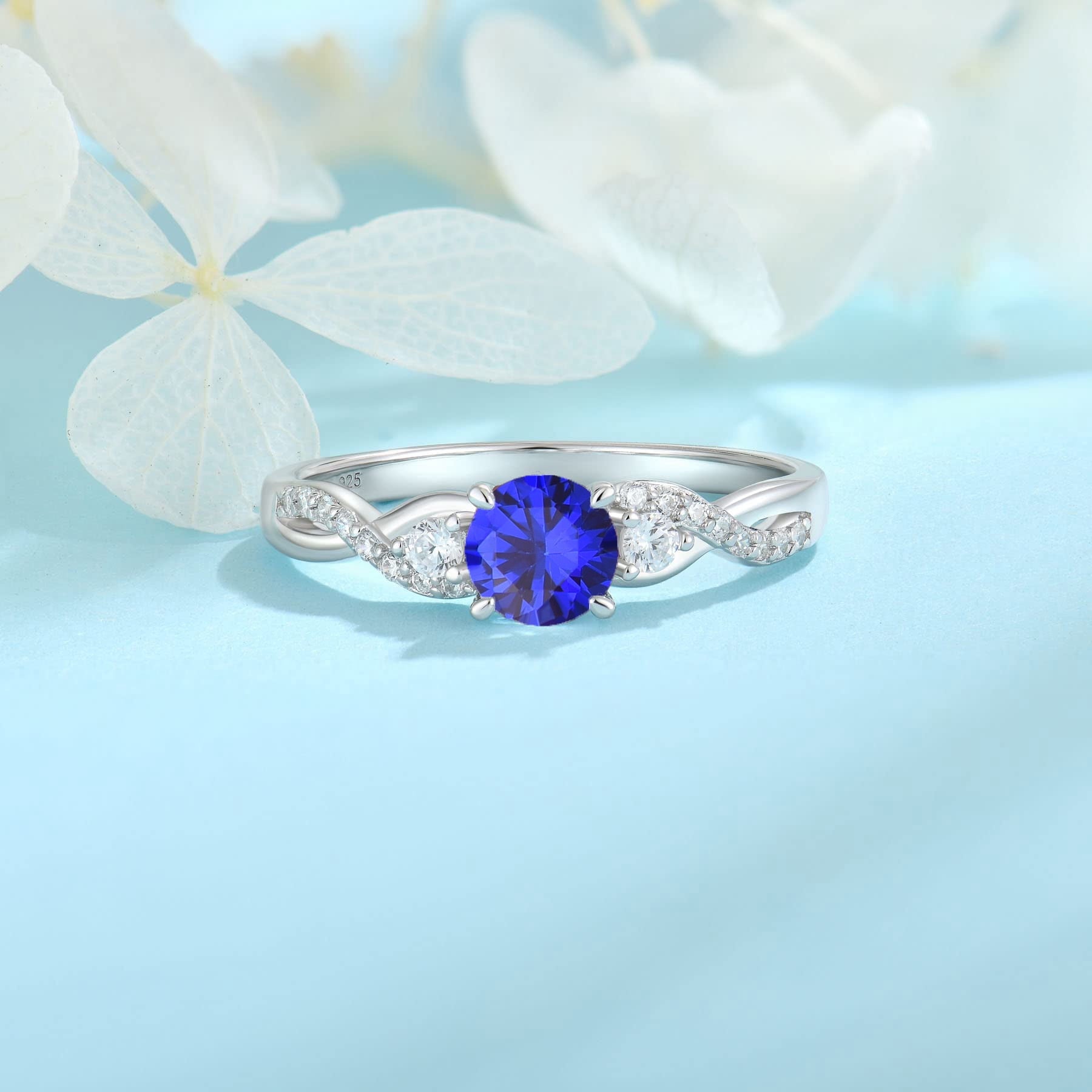Ring for Her 925 Sterling Engagement Ring Wedding Eternity Ring for Women Size 10