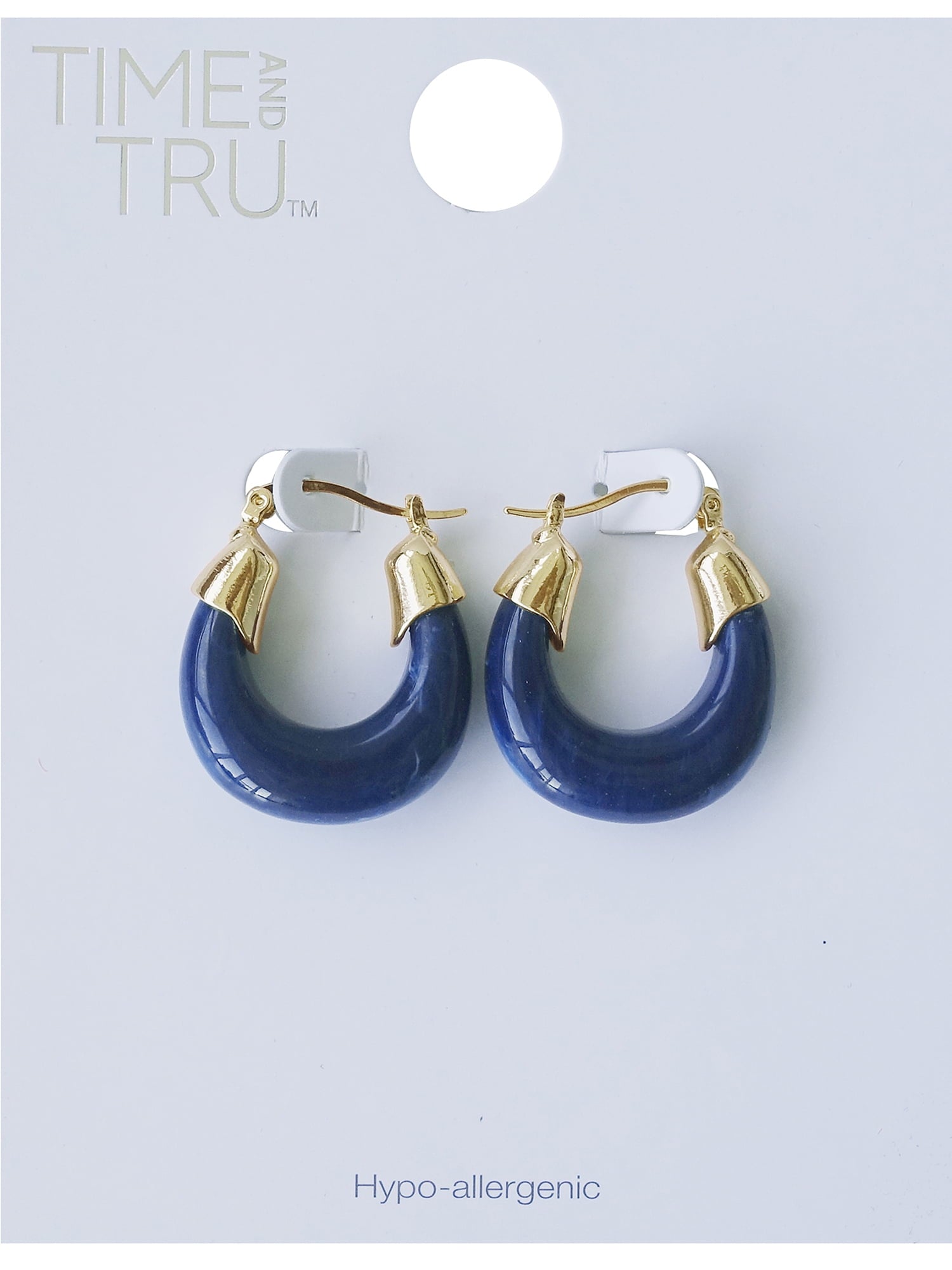 Women's Plated Resin Hoop Earring