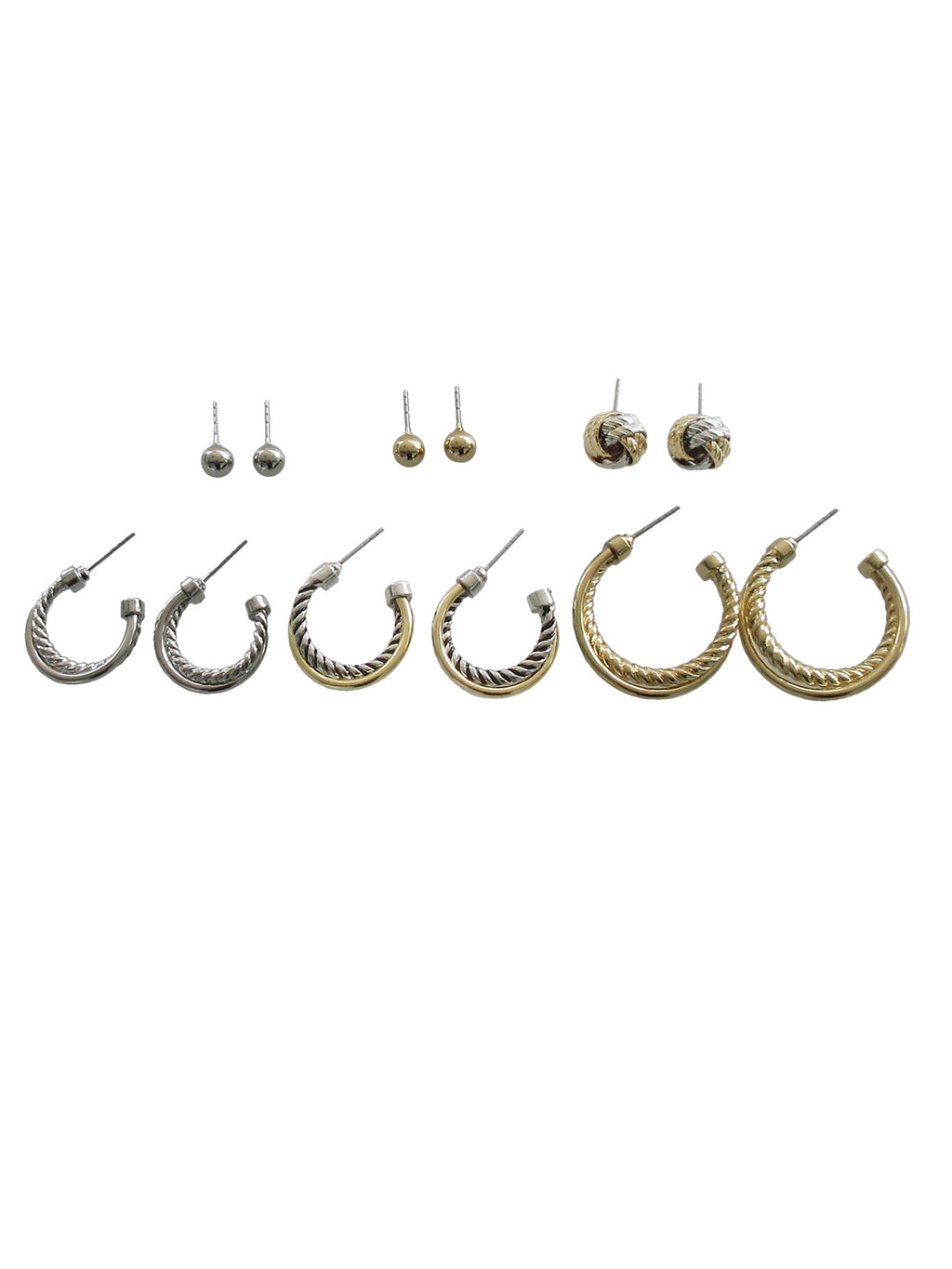 Essentials Multi Ear Hoop Earrings, 6 Pack