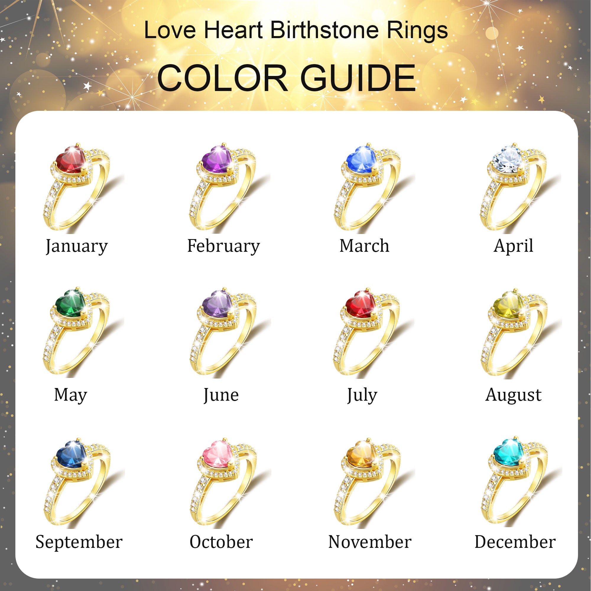 S925 Sterling Plated Heart Rings for Women Girls April Ring with CZ Eternity Band Wedding Easter Basket Stuffers Jewelry Gifts Teen Adults Kids