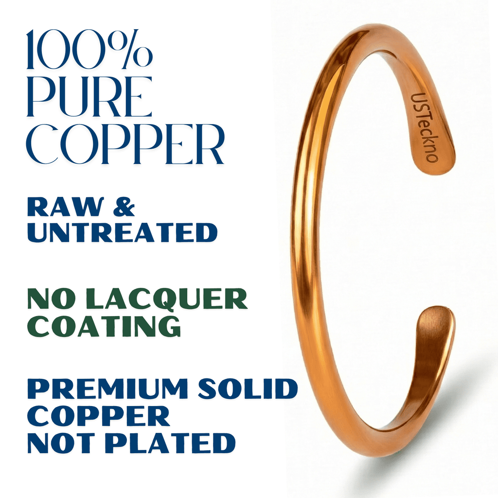 Hand Forged Unisex 100% Copper Bracelet. Made with Solid High Gauge Copper and Health benefits. Enhance your well-being in style!