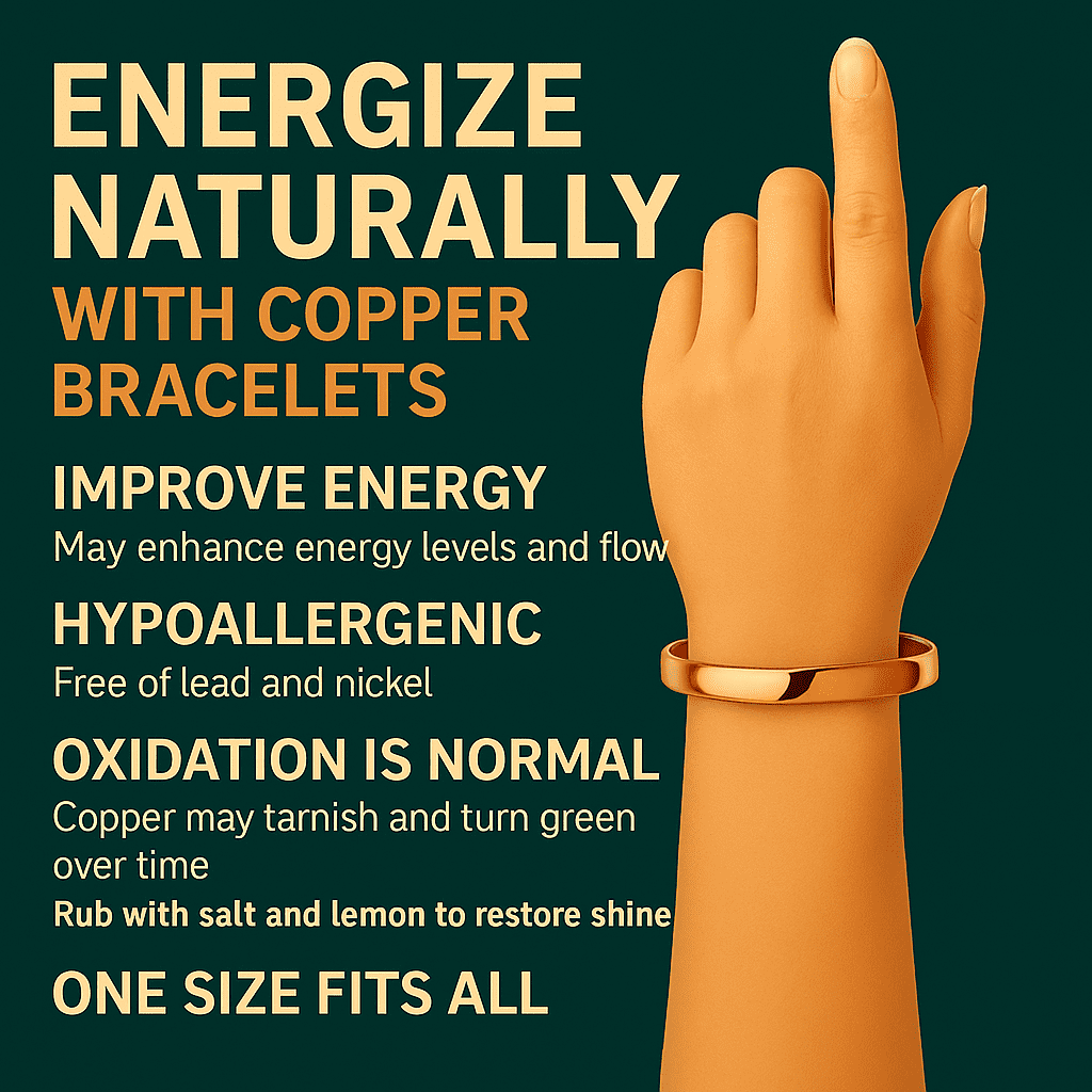 Hand Forged Unisex 100% Copper Bracelet. Made with Solid High Gauge Copper and Health benefits. Enhance your well-being in style!