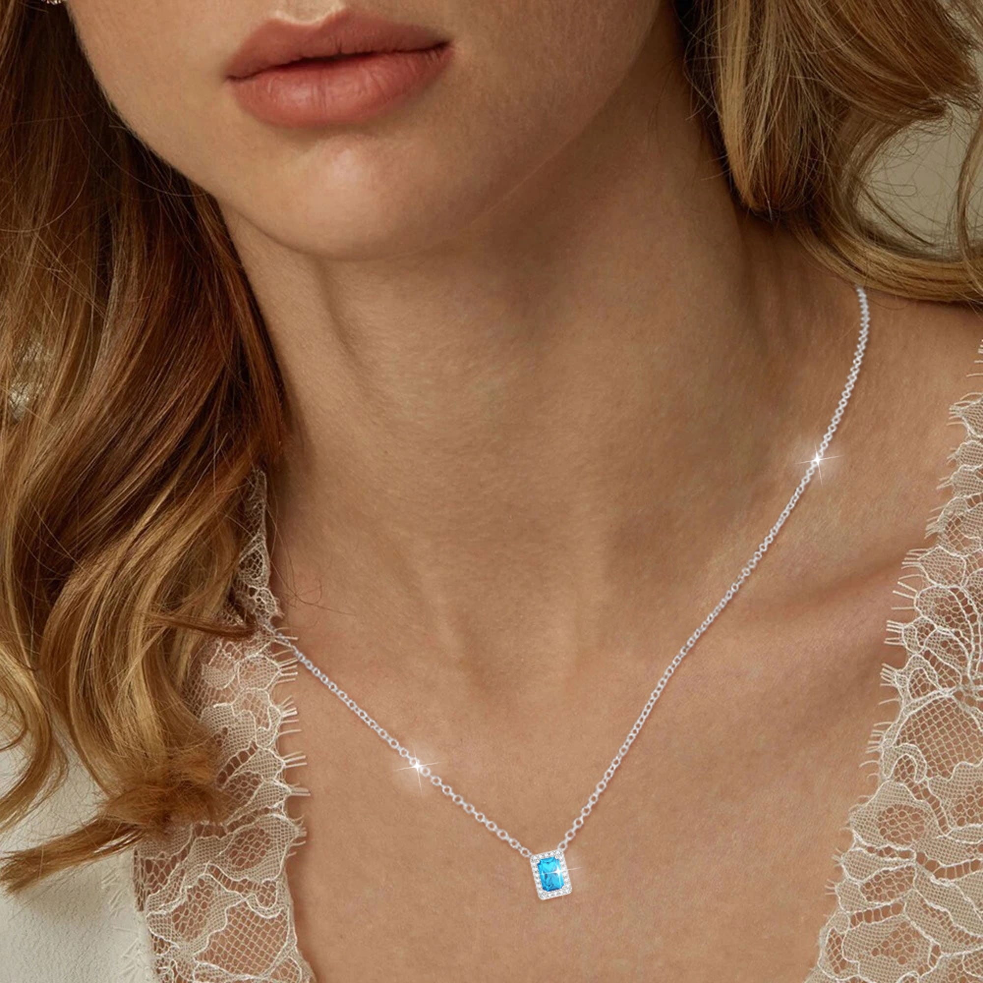S925 Sterling Plated Heart Necklaces for Women Girls CZ April Pendant with Crystal Easter Basket Stuffers Jewelry Gifts Teen Her Adults Lady Girlfriend Kids