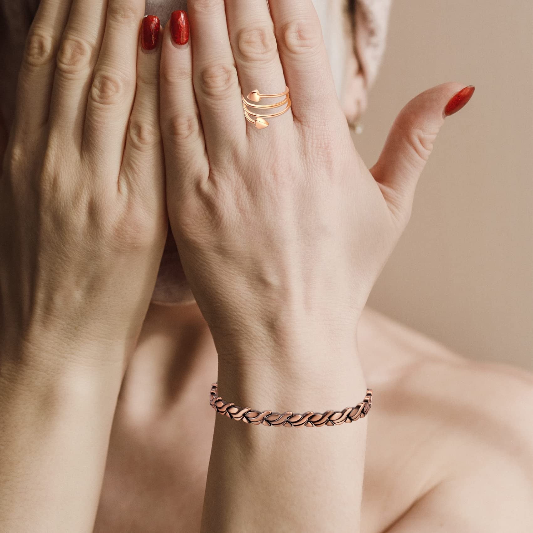 99.99% Solid Copper Magnetic Bracelets for Women