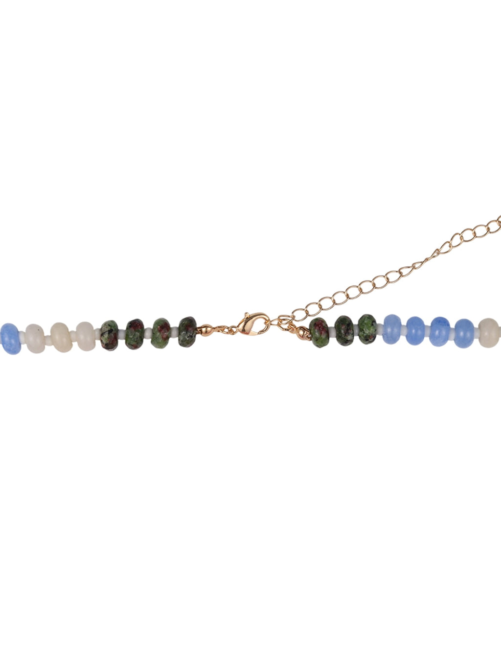 Goldtone Multicolored Bead Initial "A" Necklace