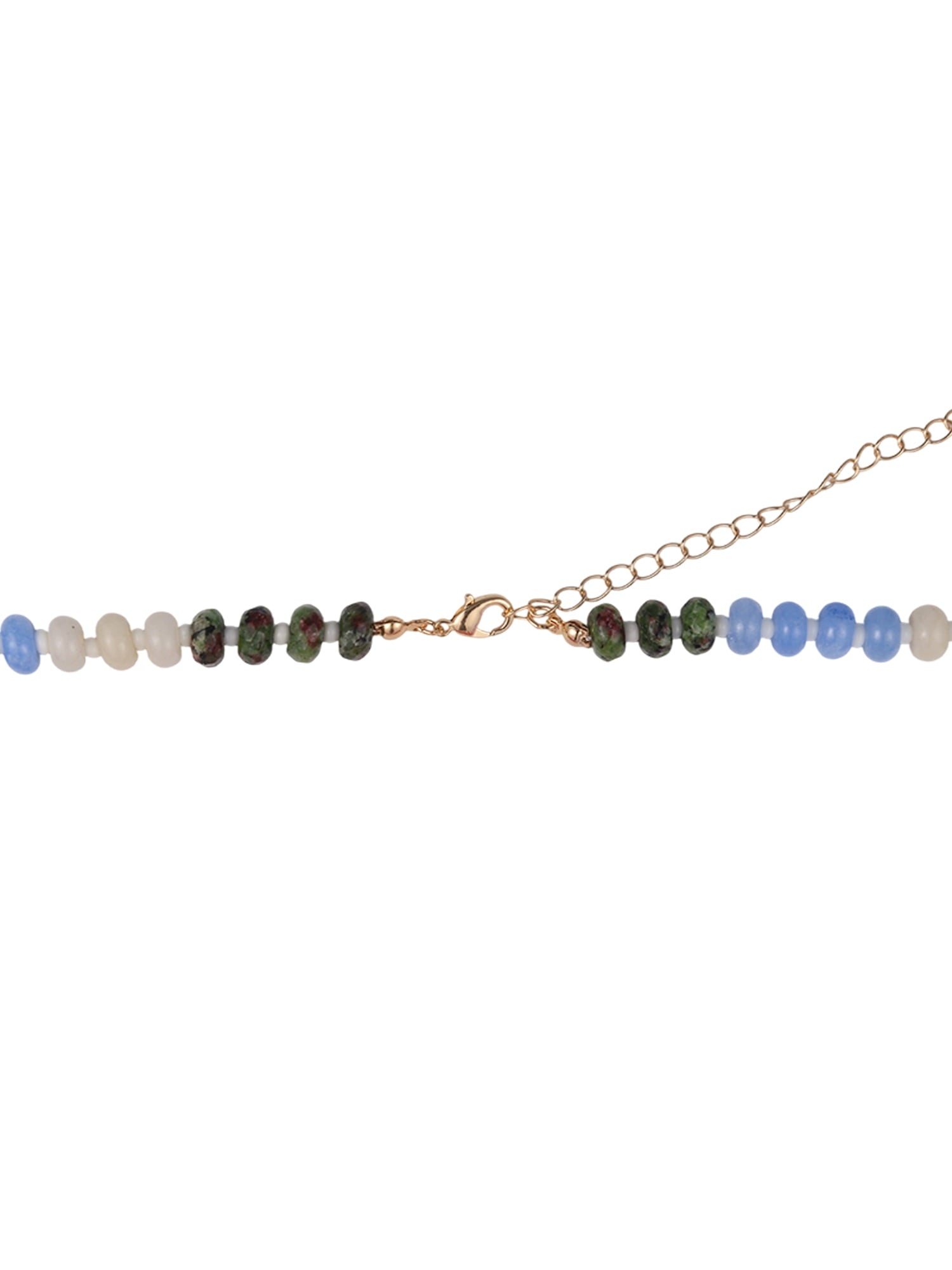 Goldtone Multicolored Bead Initial "A" Necklace