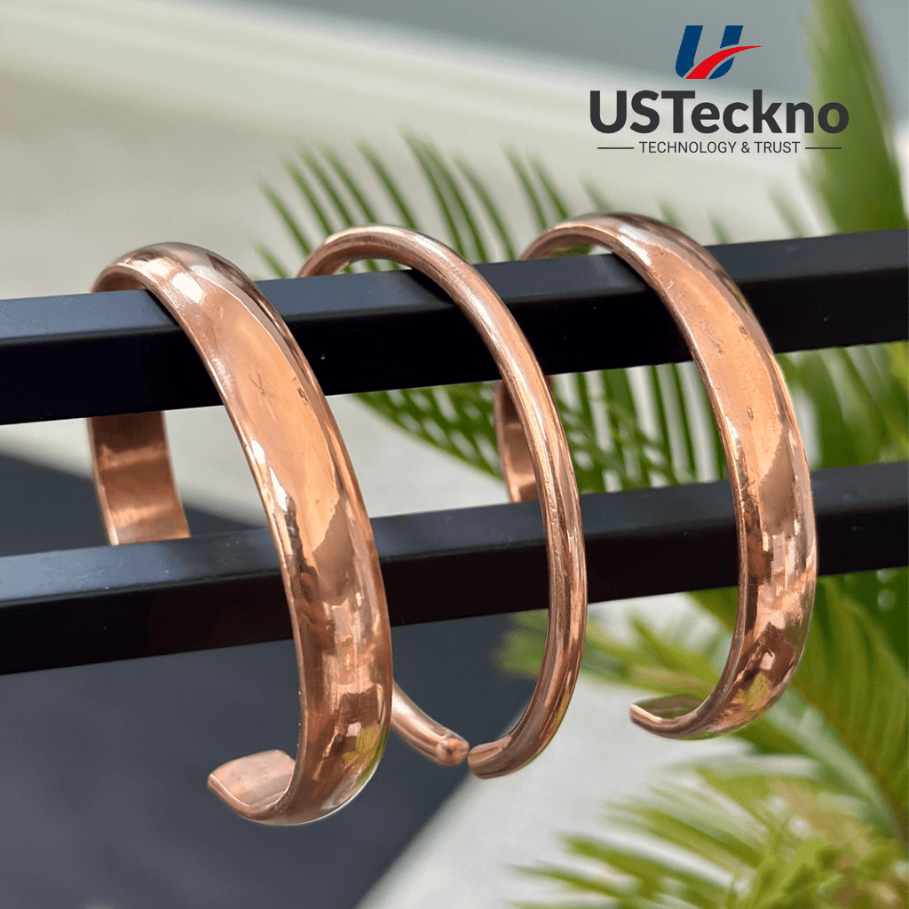 Hand Forged Unisex 100% Copper Bracelet. Made with Solid High Gauge Copper and Health benefits. Enhance your well-being in style!