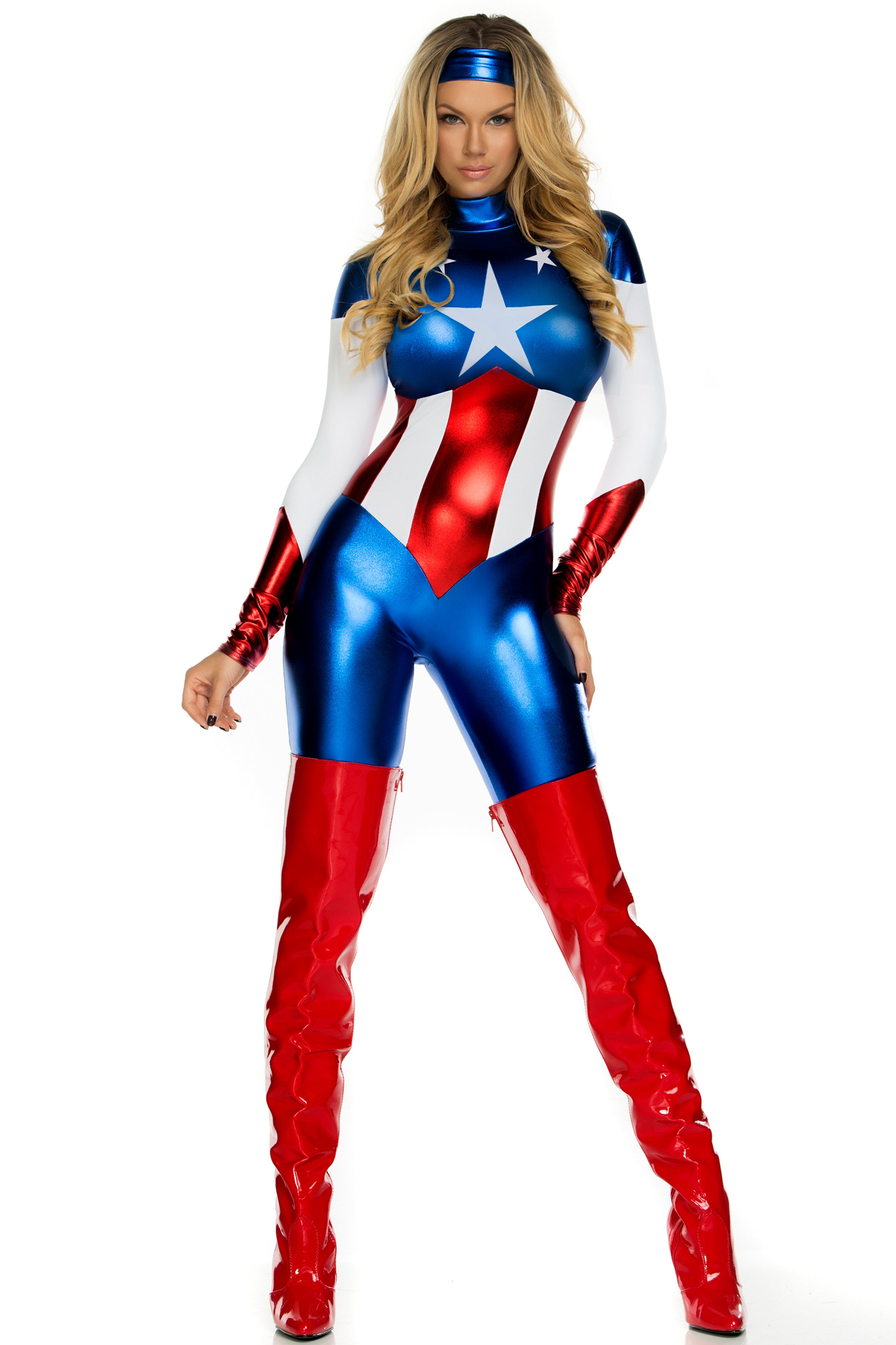 Star Spangled Hero 2 Piece Costume Set - Blue