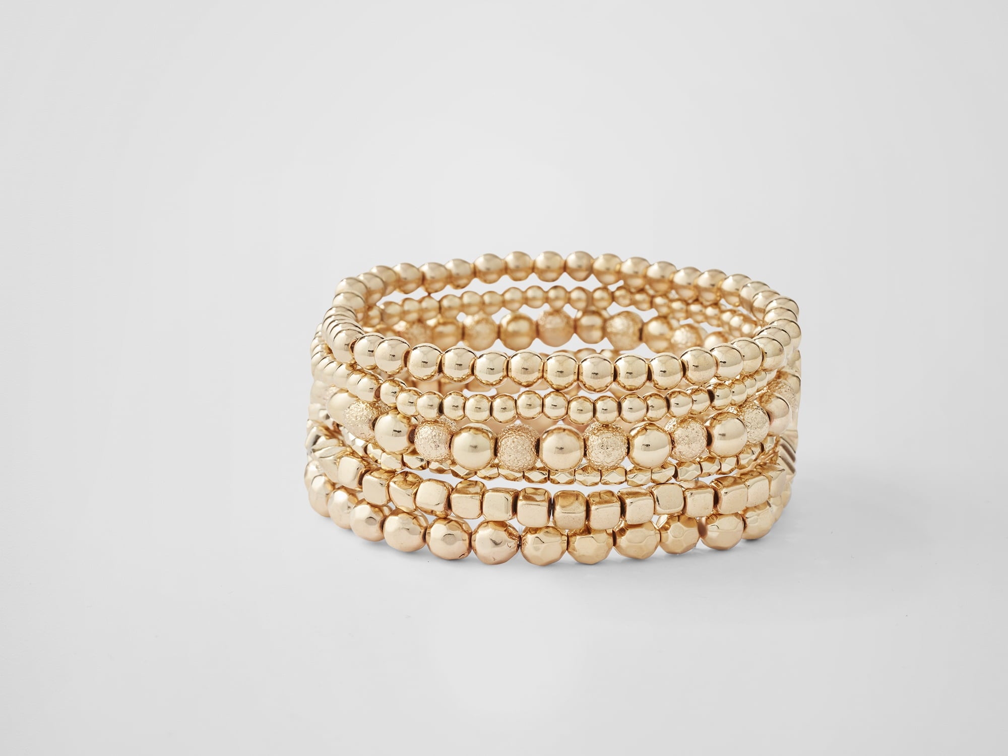 Women's Tone Beaded Stretch Bracelet Set, 6-Piece