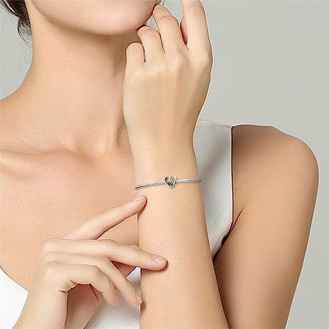 925 Sterling Charm for Bracelets Four Leaf Clover Lucky OpenWork Bead Charm Women Bracelet Charm