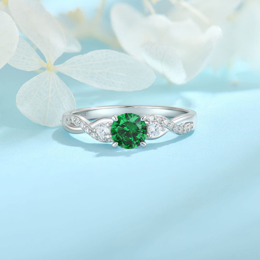 Ring for Her 925 Sterling Engagement Ring Wedding Eternity Ring for Women Size 10