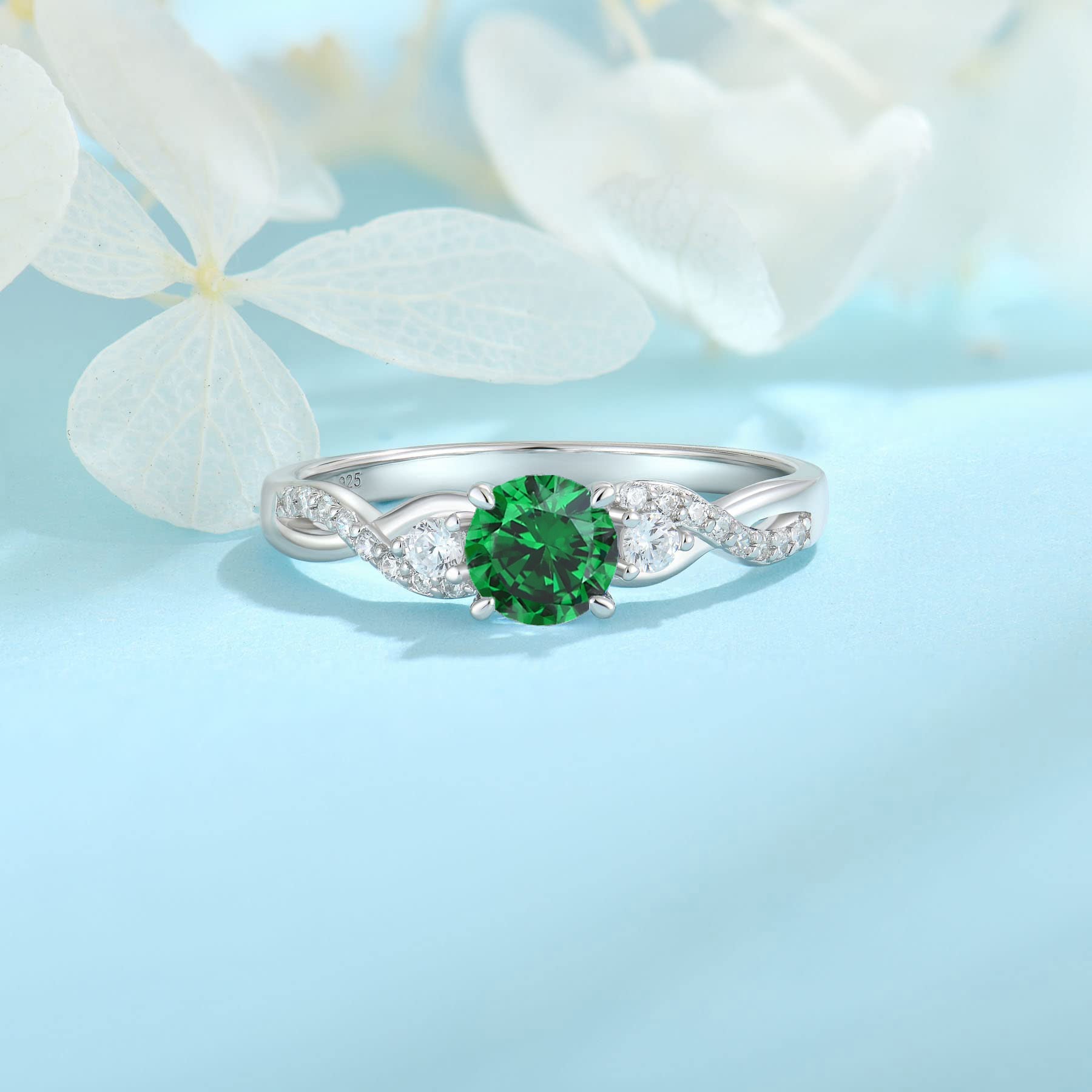 Ring for Her 925 Sterling Engagement Ring Wedding Eternity Ring for Women Size 10