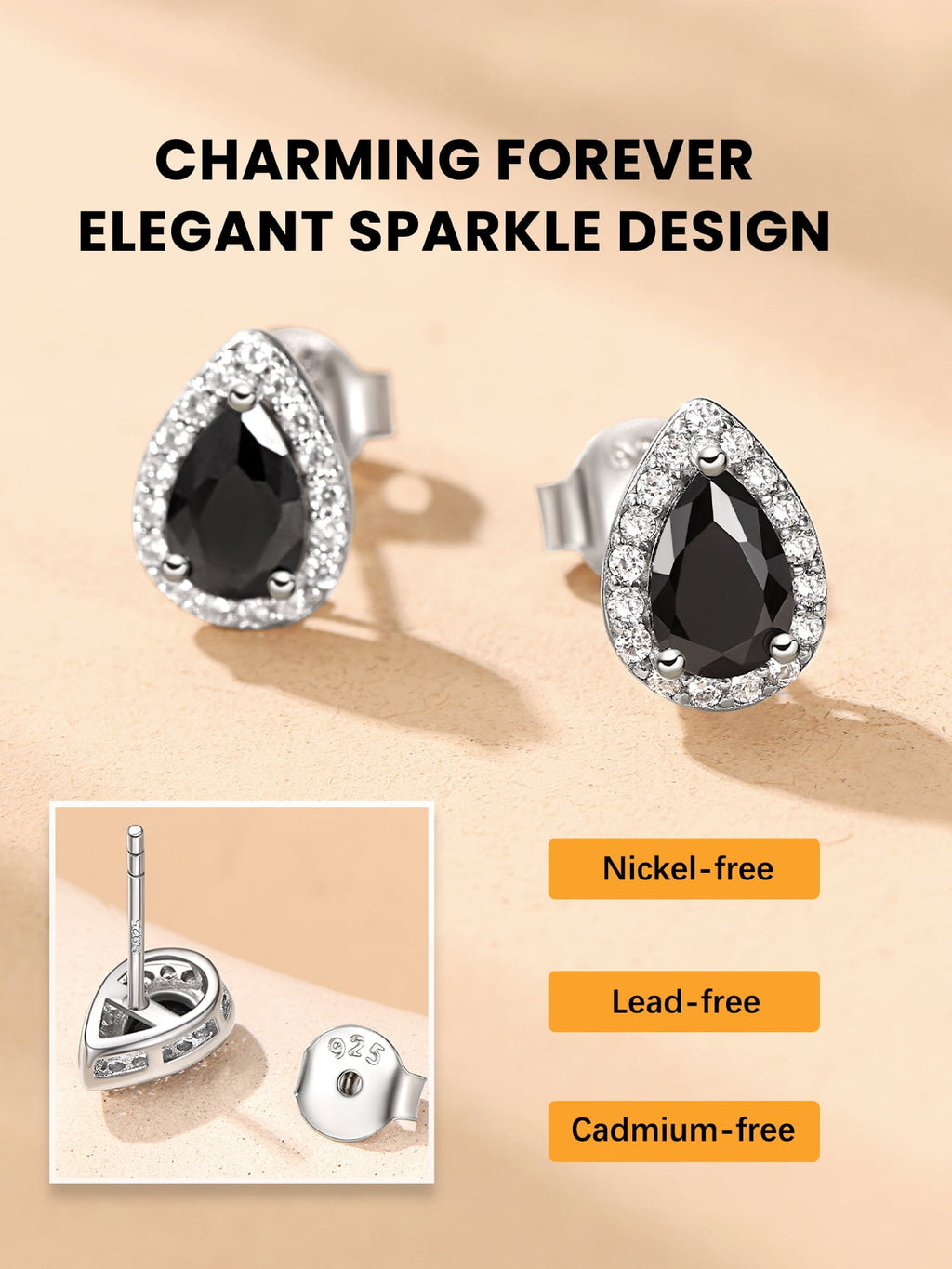S925 Sterling Earrings Created Pink Tourmaline Stud Earrings October Round Jewelry Gifts for Valentines Day