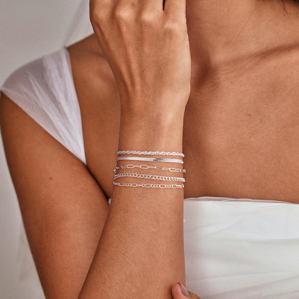 6PCS Bracelets for Women 14K Plated Dainty Layered Stacking Jewelry Set Gifts