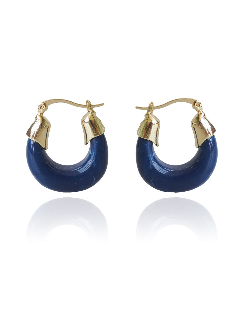 Women's Plated Resin Hoop Earring