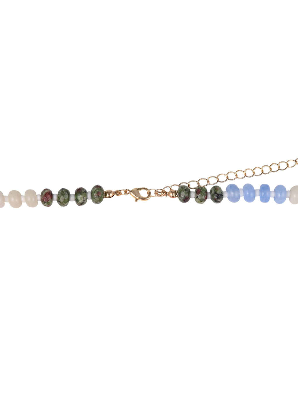 Goldtone Multicolored Bead Initial "A" Necklace