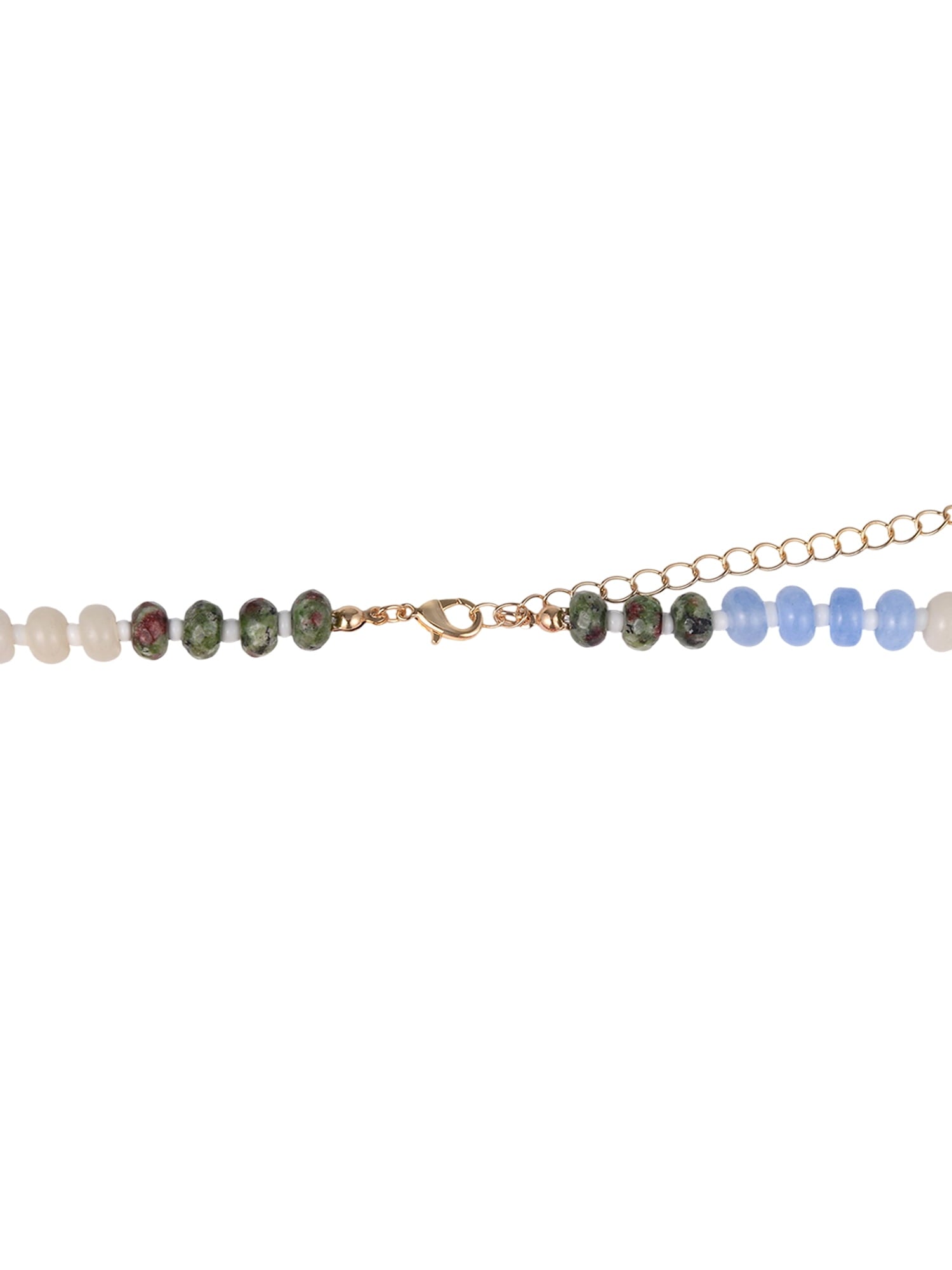 Goldtone Multicolored Bead Initial "A" Necklace