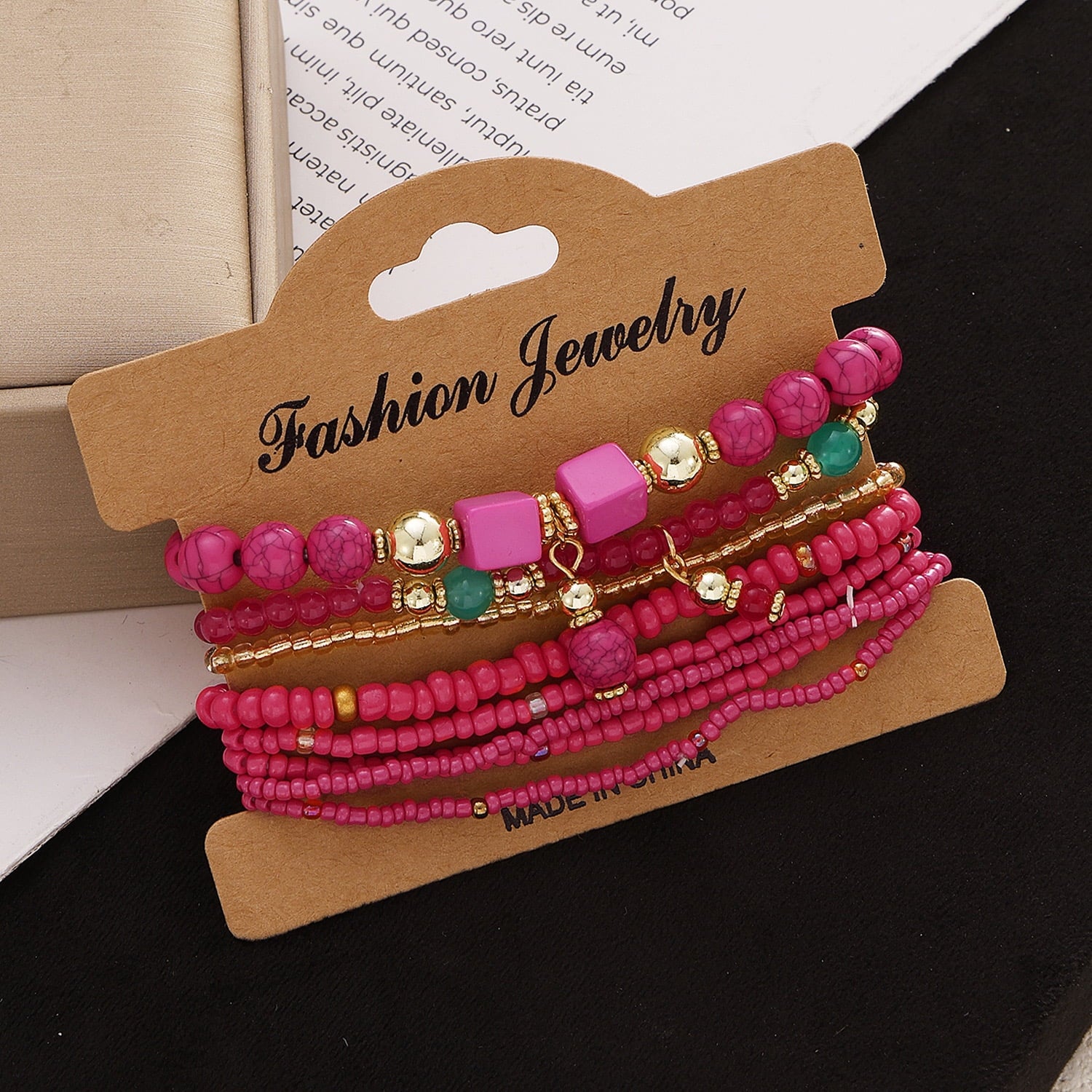 8 PCS Bohemian Women's Bracelet, Beaded Bracelet, Women's and Girls