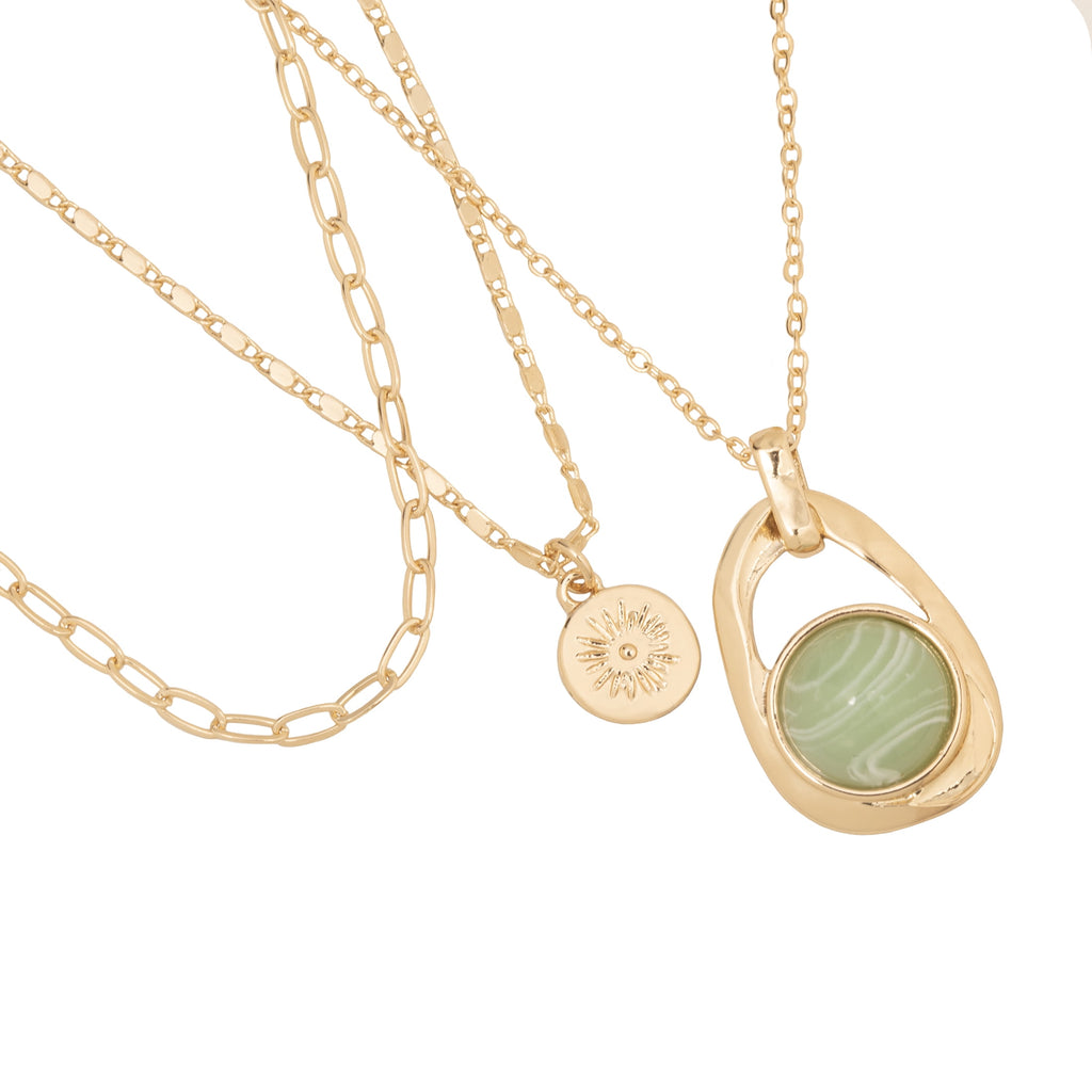Women’s -Tone Multi-Layer Pendant Necklace
