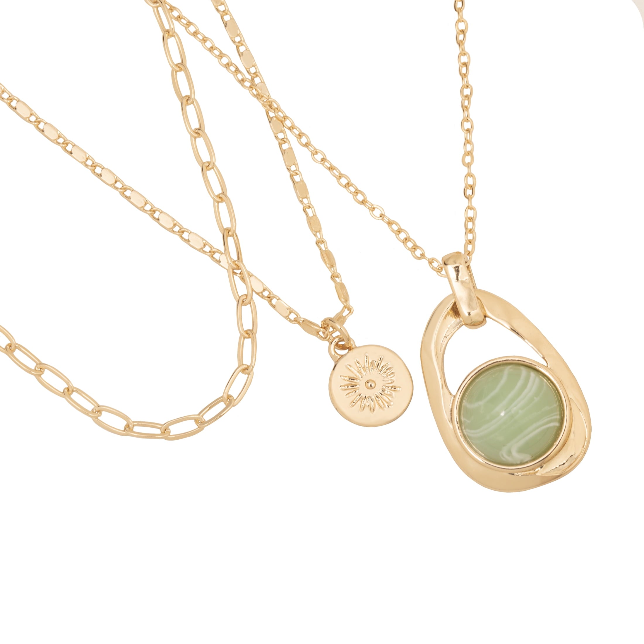 Women’s -Tone Multi-Layer Pendant Necklace