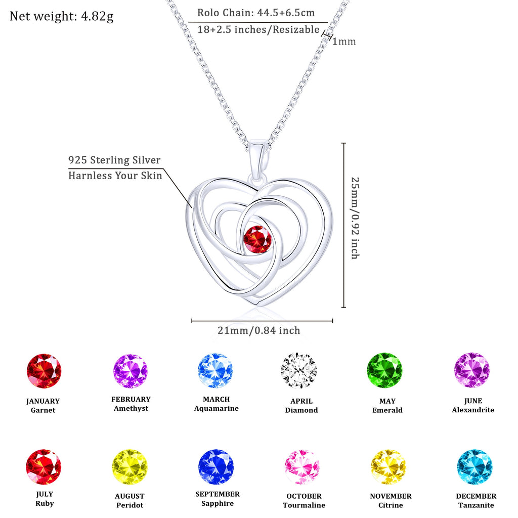 S925 Sterling Plated Heart Necklaces for Women Girls CZ April Necklace with Crystal Easter Basket Stuffers Jewelry Gifts Teen Her Adult Wife Kids Ideas