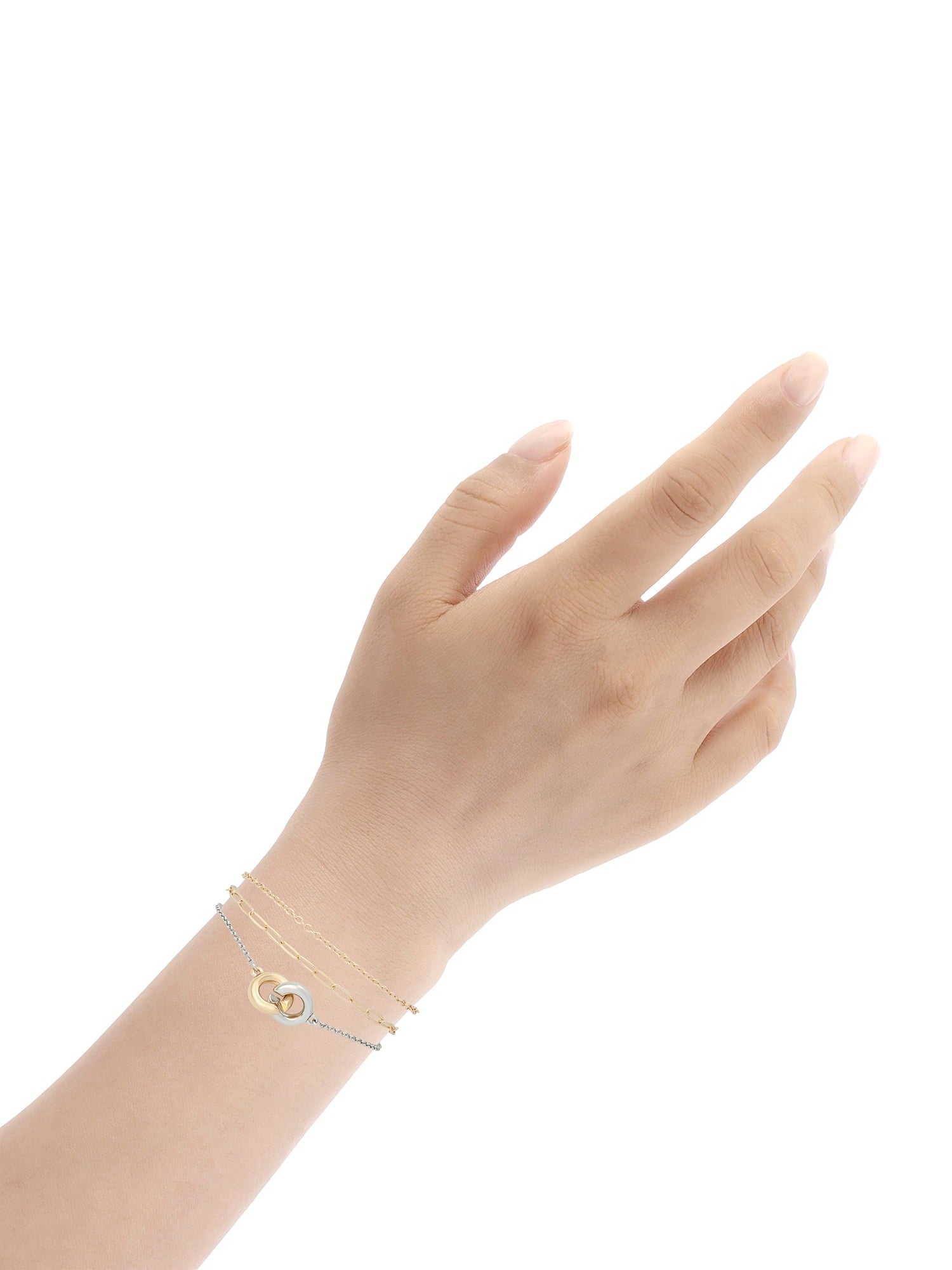 Women's -Tone Cross Charm 3-Piece Bracelet Set