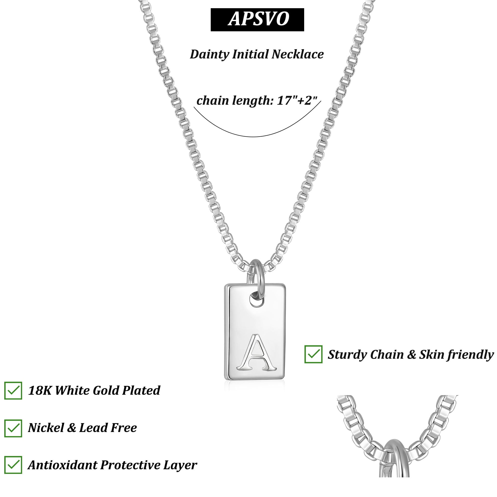 S925 Sterling Plated Initial Necklaces for Women Girls CZ Letter A Pendant Chain Easter Basket Stuffers Jewelry Gifts Teen Her Tween Preteen Mom Adults Female Kids Ideas