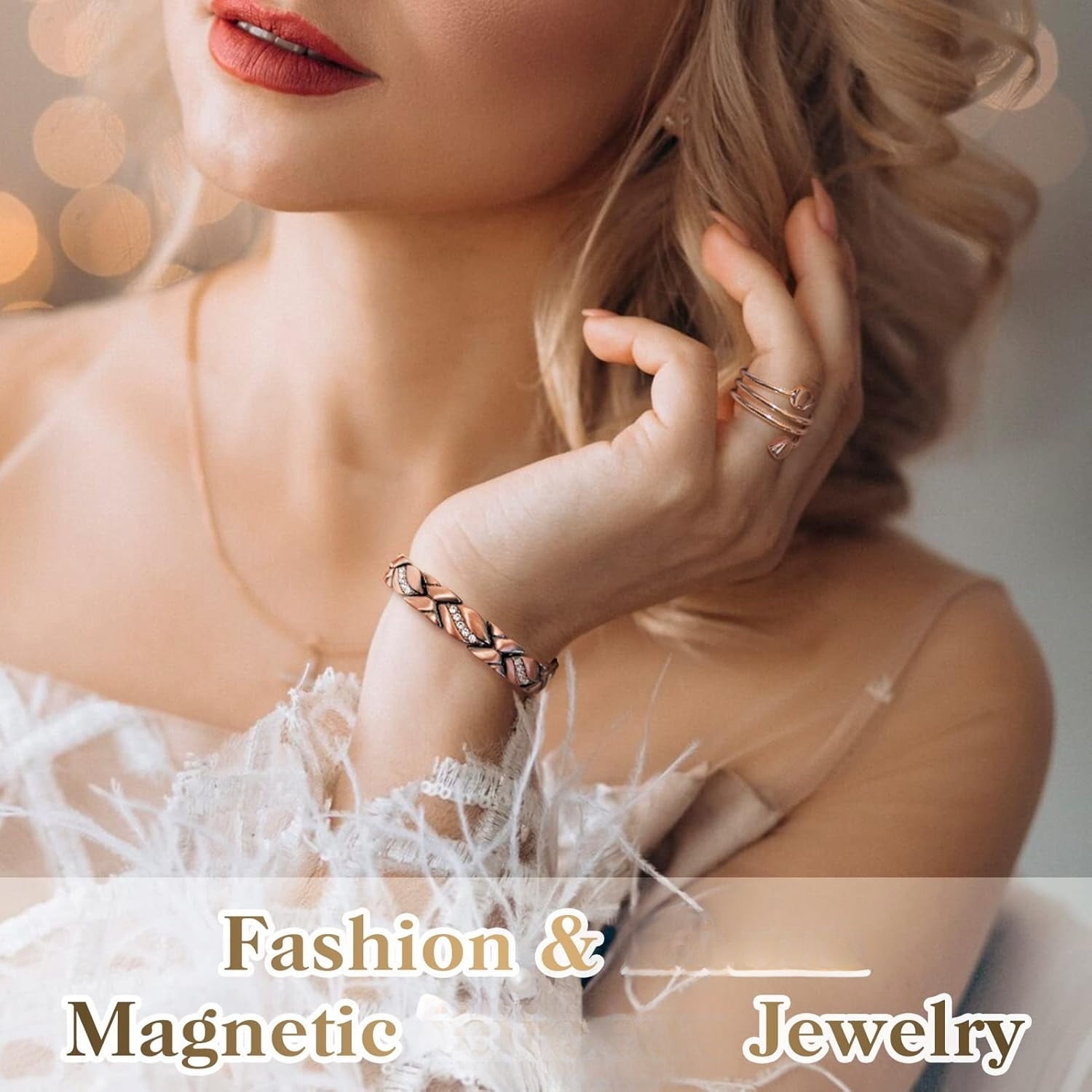 99.99% Solid Copper Magnetic Bracelets for Women