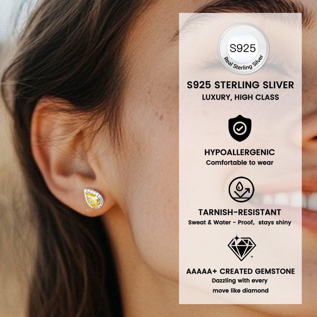 S925 Sterling Earrings Created Pink Tourmaline Stud Earrings October Round Jewelry Gifts for Valentines Day