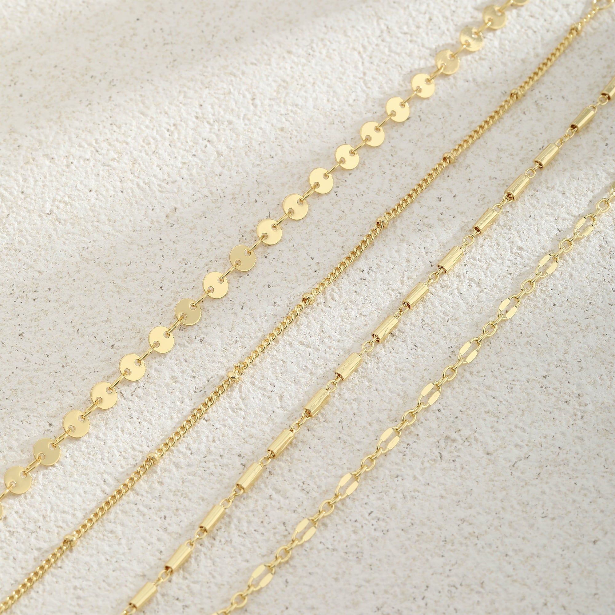 6PCS Bracelets for Women 14K Plated Dainty Layered Stacking Jewelry Set Gifts