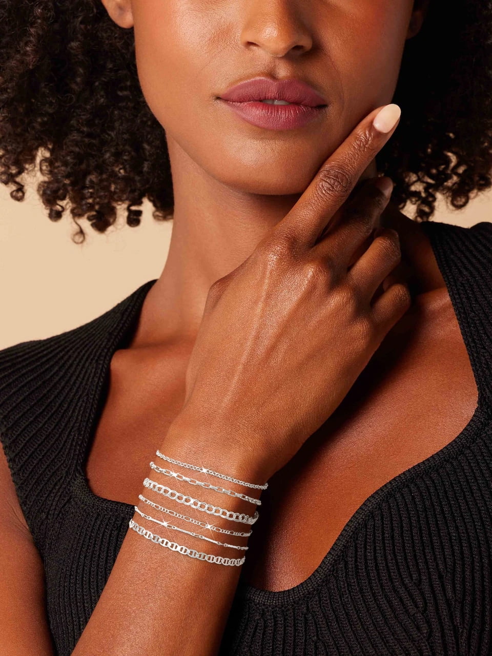 6PCS Bracelets for Women 14K Plated Dainty Layered Stacking Jewelry Set Gifts