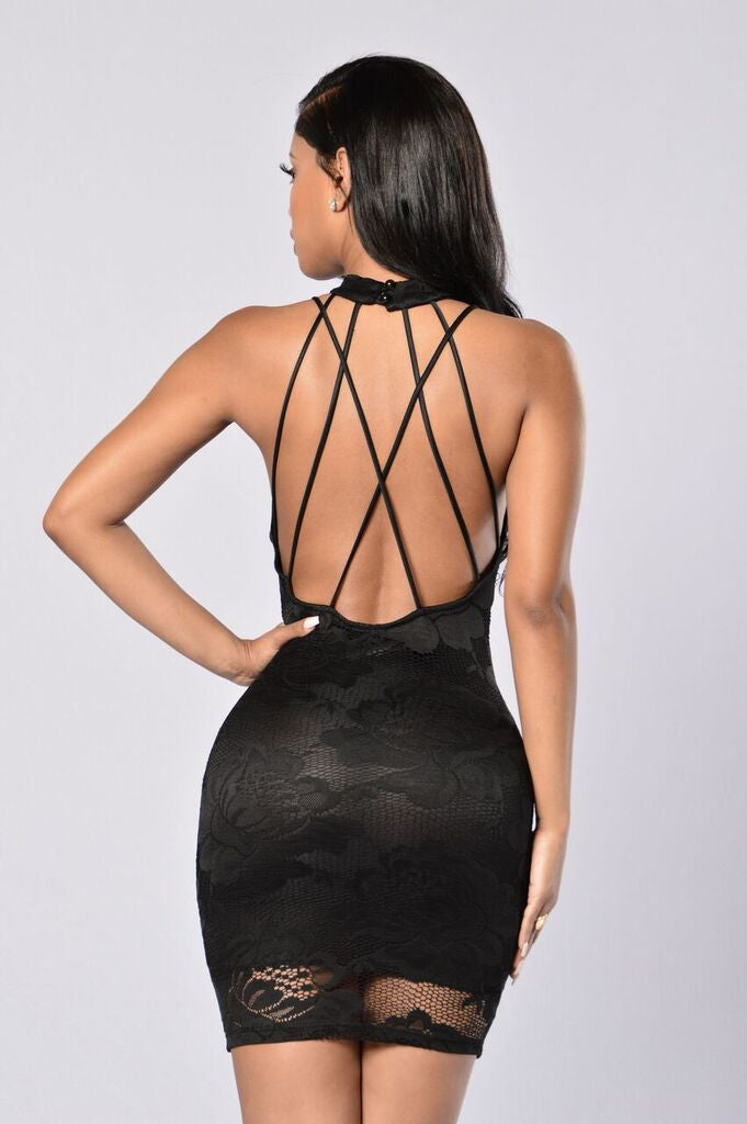 Gia Lace Dress - Black