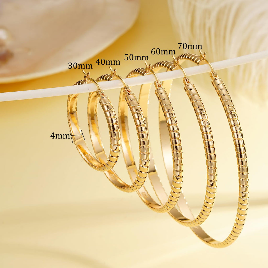 4 Pairs Hoop Earrings for Women CZ Small Huggie Cartilage Post Hypoallergenic Earrings Set for Multiple Piercing Valentines Day Jewelry Gifts Her Teen Mom Wife Lady Adults Ideas