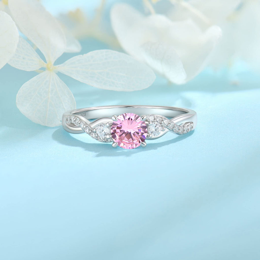Ring for Her 925 Sterling Engagement Ring Wedding Eternity Ring for Women Size 10