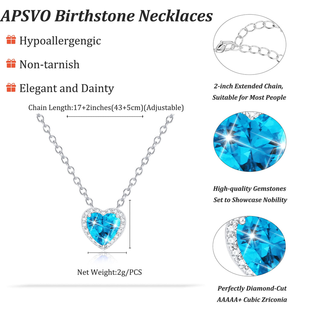 S925 Sterling Plated Heart Necklaces for Women Girls CZ April Pendant with Crystal Easter Basket Stuffers Jewelry Gifts Teen Her Adults Lady Girlfriend Kids